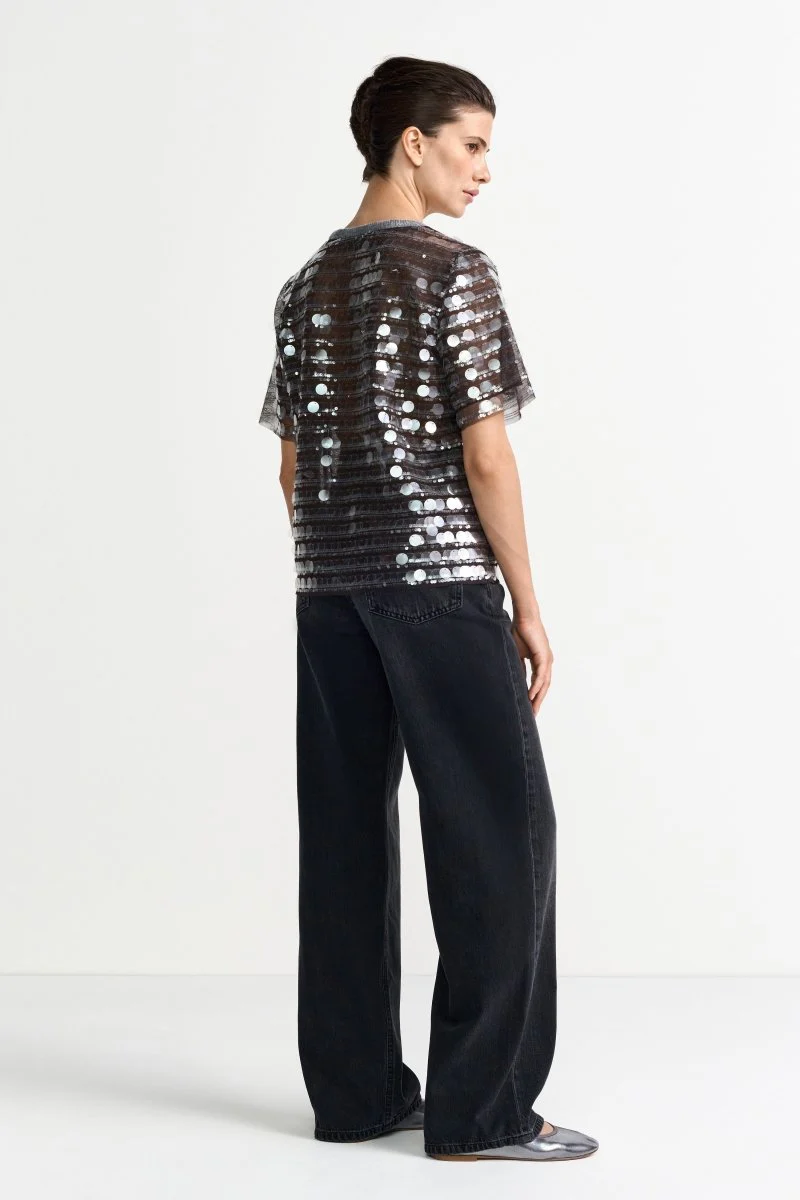 Schwarze Mid-Waist-Jeans - Image 4