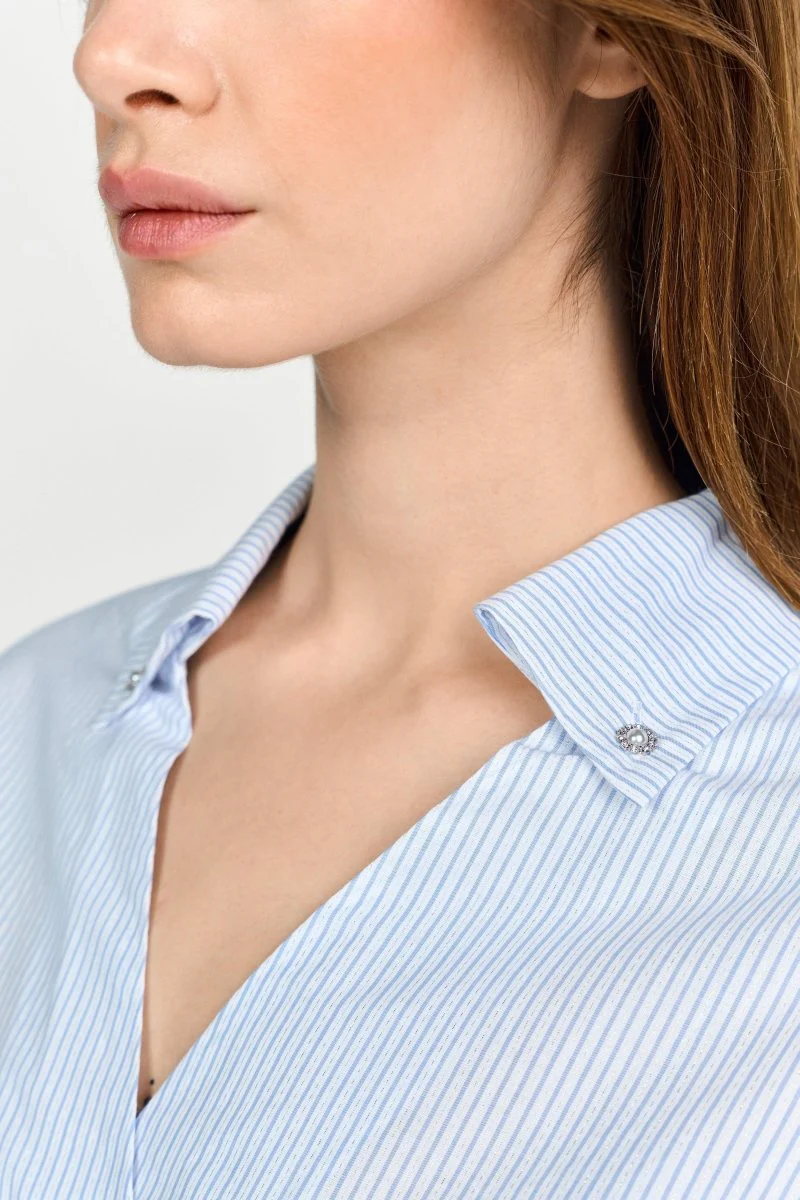 Wickelbluse mit V-Neck - Image 5