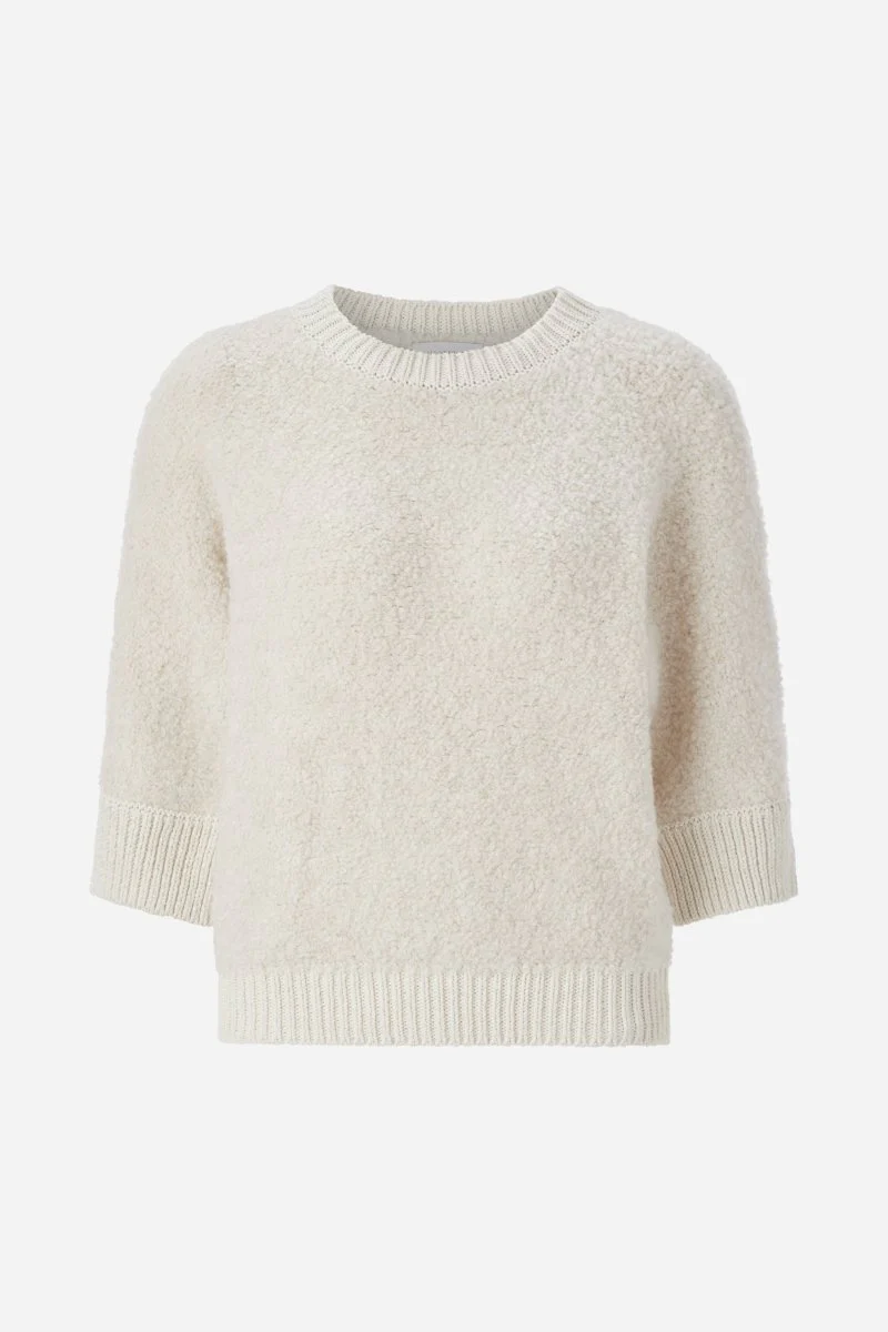 Bouclé-Pullover mit Halbarm - Image 2