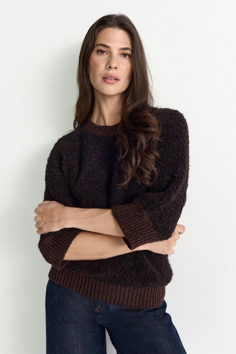 Bouclé-Pullover mit Halbarm - Image 6