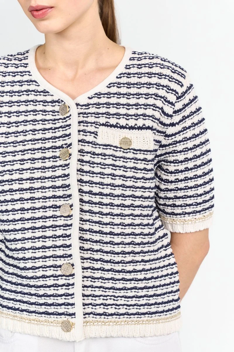 Bouclé-Cardigan mit Kurzarm - Image 6