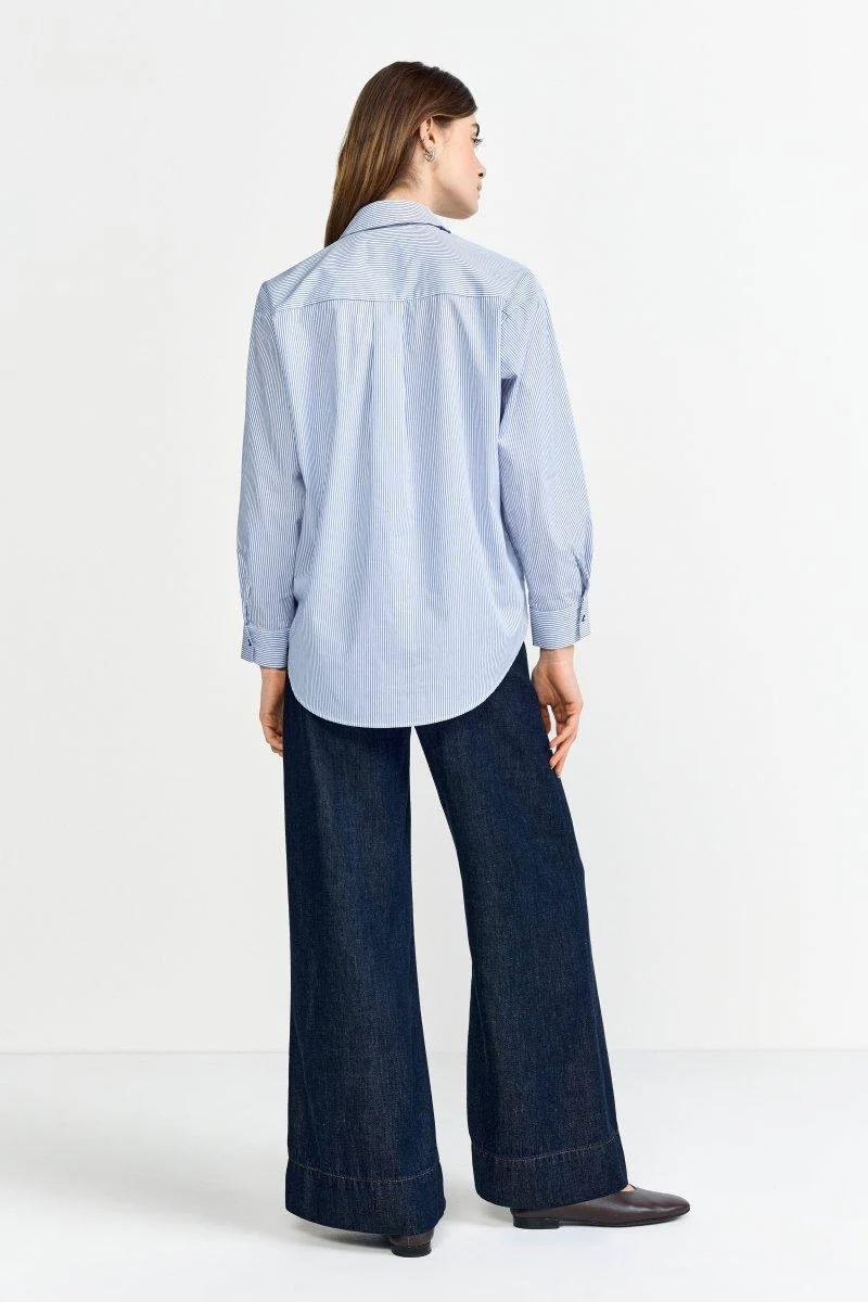 Gestreifte Oversize-Hemdbluse - Image 4