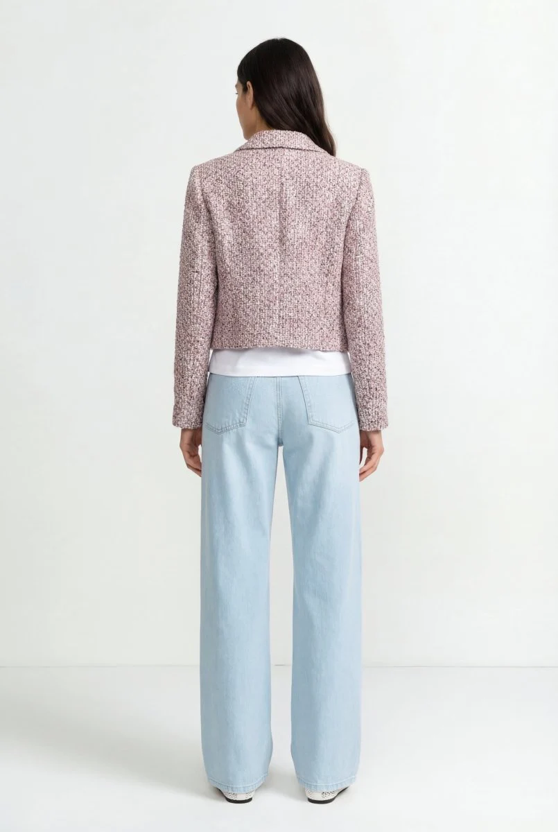 Bouclé-Jacke in cropped Länge - Image 5