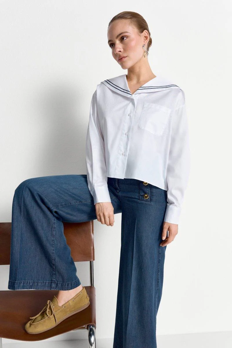 Bluse mit Matrosenkragen