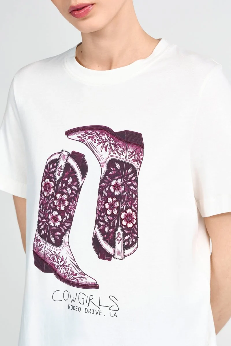 Weißes T-Shirt mit Print - Image 5