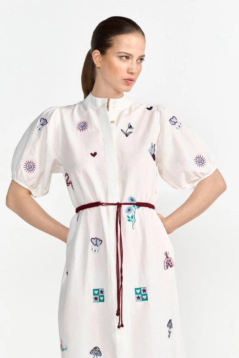 Boho-Midikleid mit Taillenband - Image 3