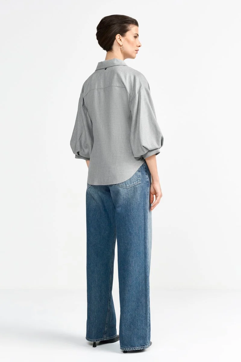 Wickelbluse mit Kragen - Image 4