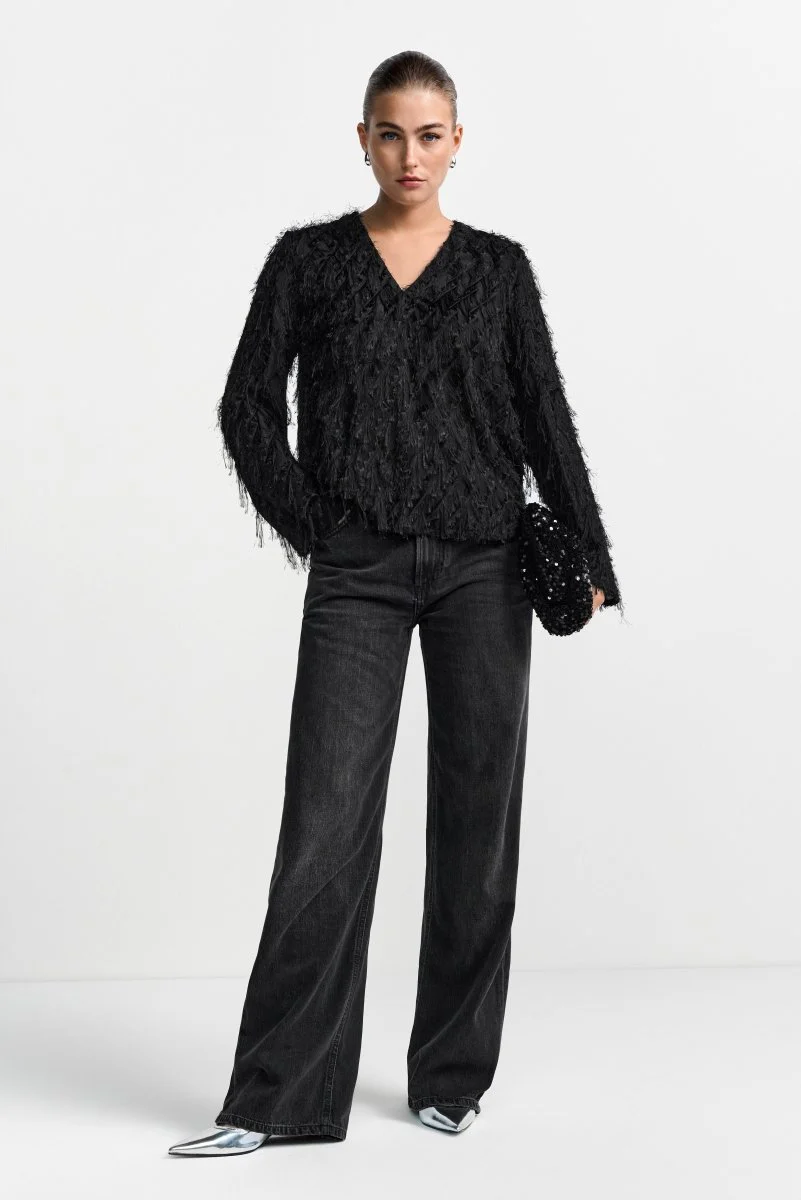 Festliche Bluse mit V-Ausschnitt - Image 3