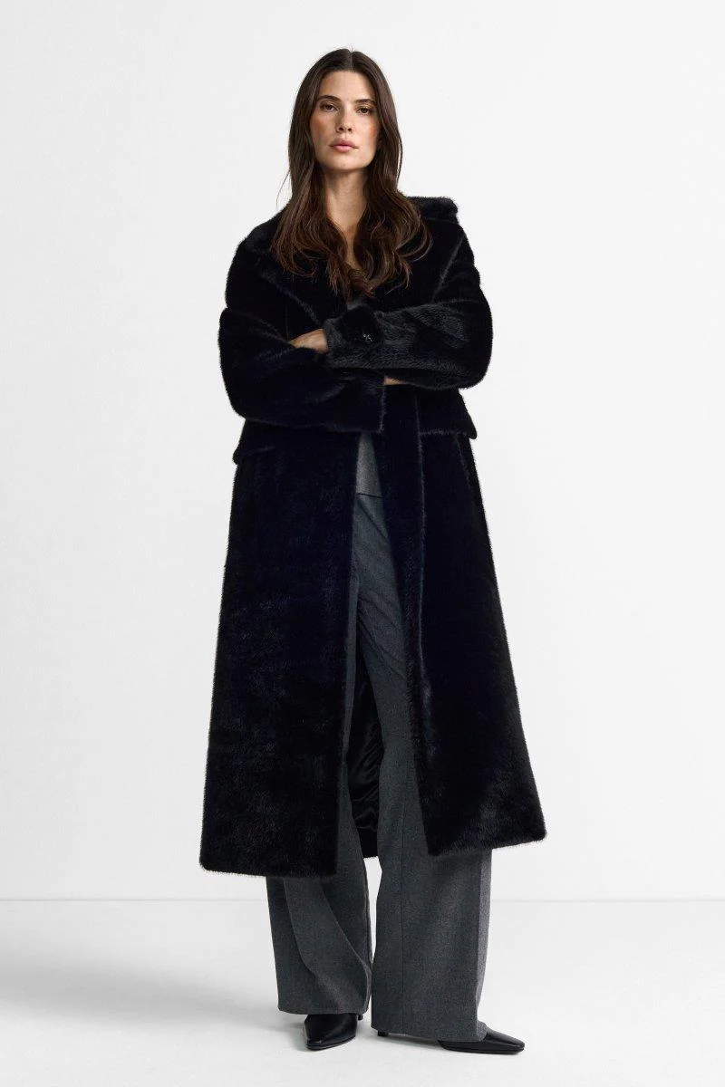 Schwarzer Oversized-Mantel - Image 3