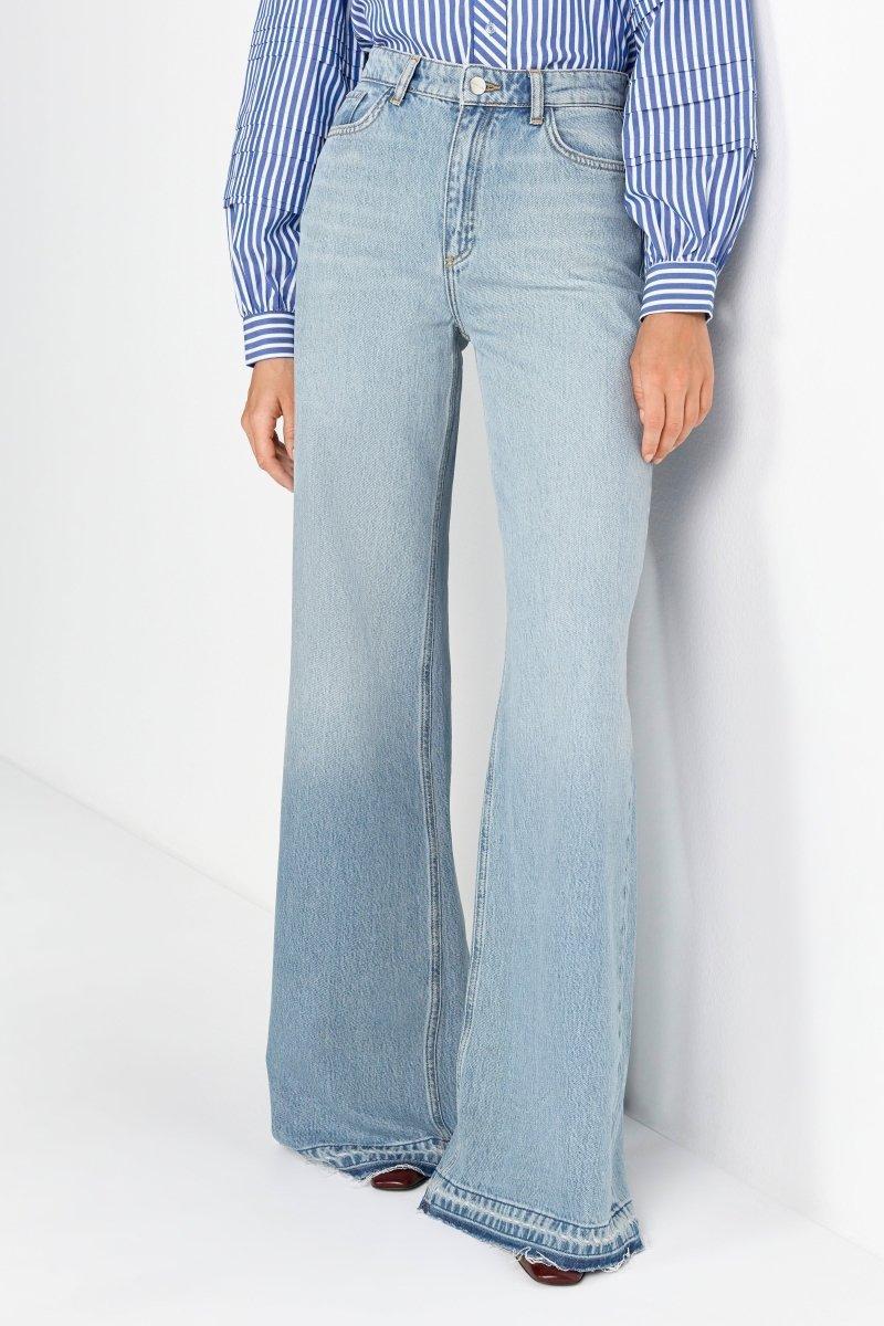 Hellblaue Wide-Leg-Jeans - Image 3