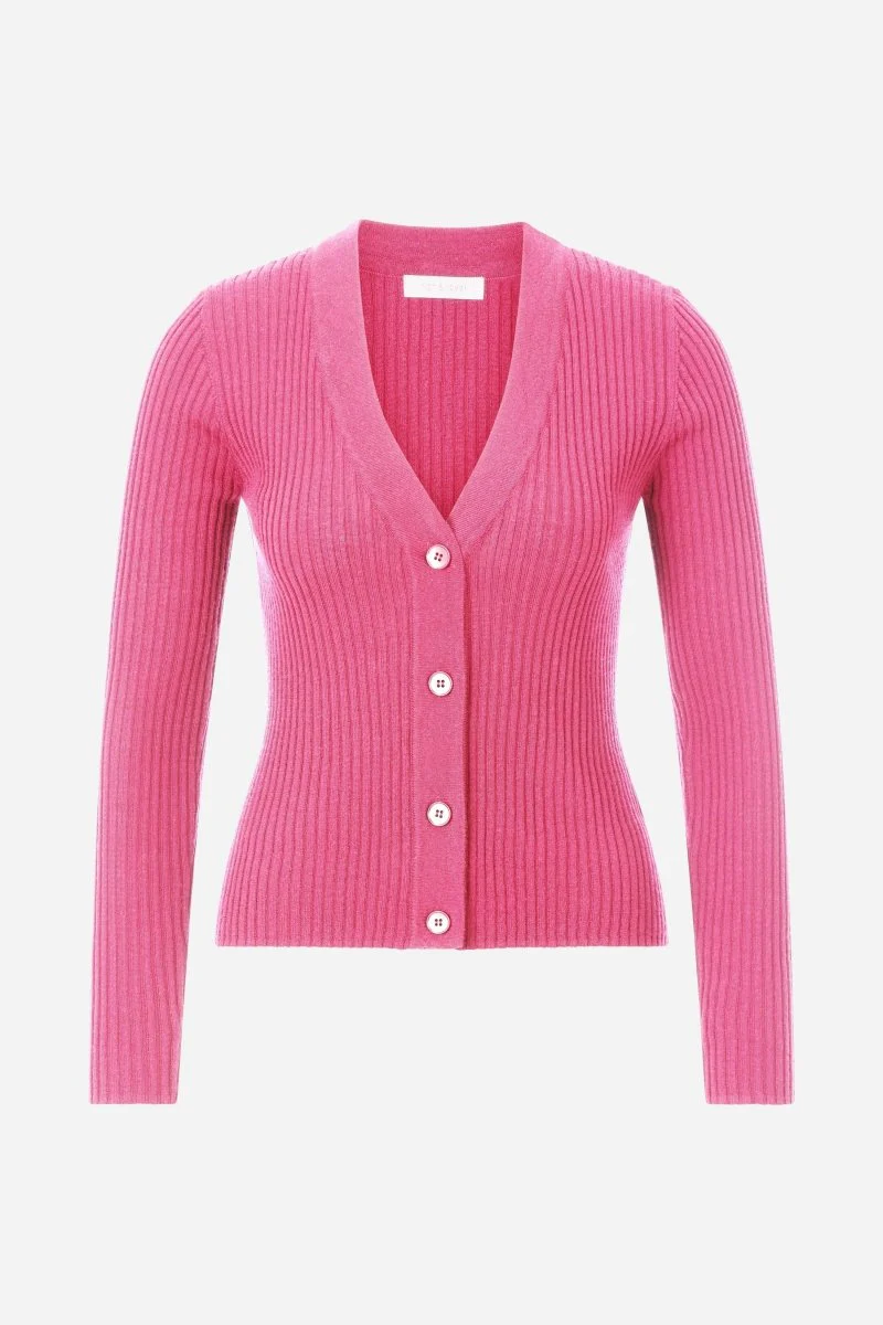 Kurze Strickjacke mit Knöpfen - Image 7