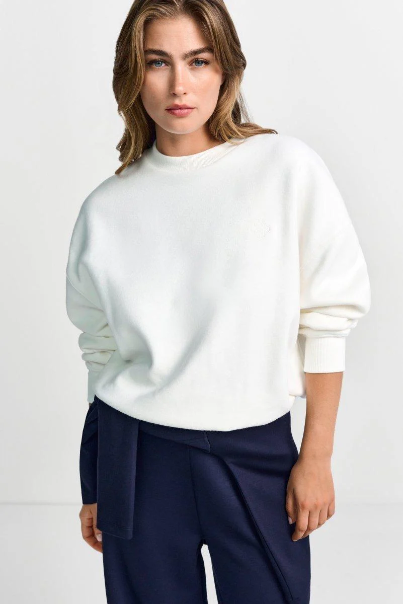 Oversize-Sweater mit Stickerei