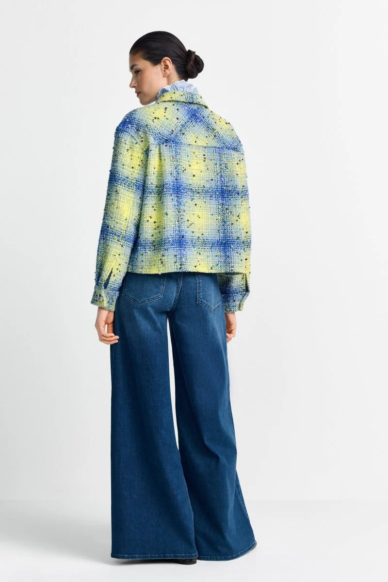 Karierte Bouclé-Hemdjacke - Image 4
