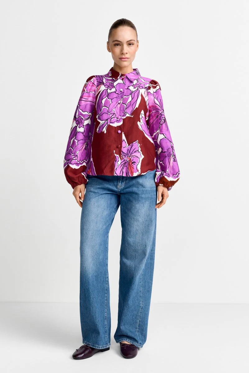 Statement-Bluse aus Leinen-Mix - Image 2