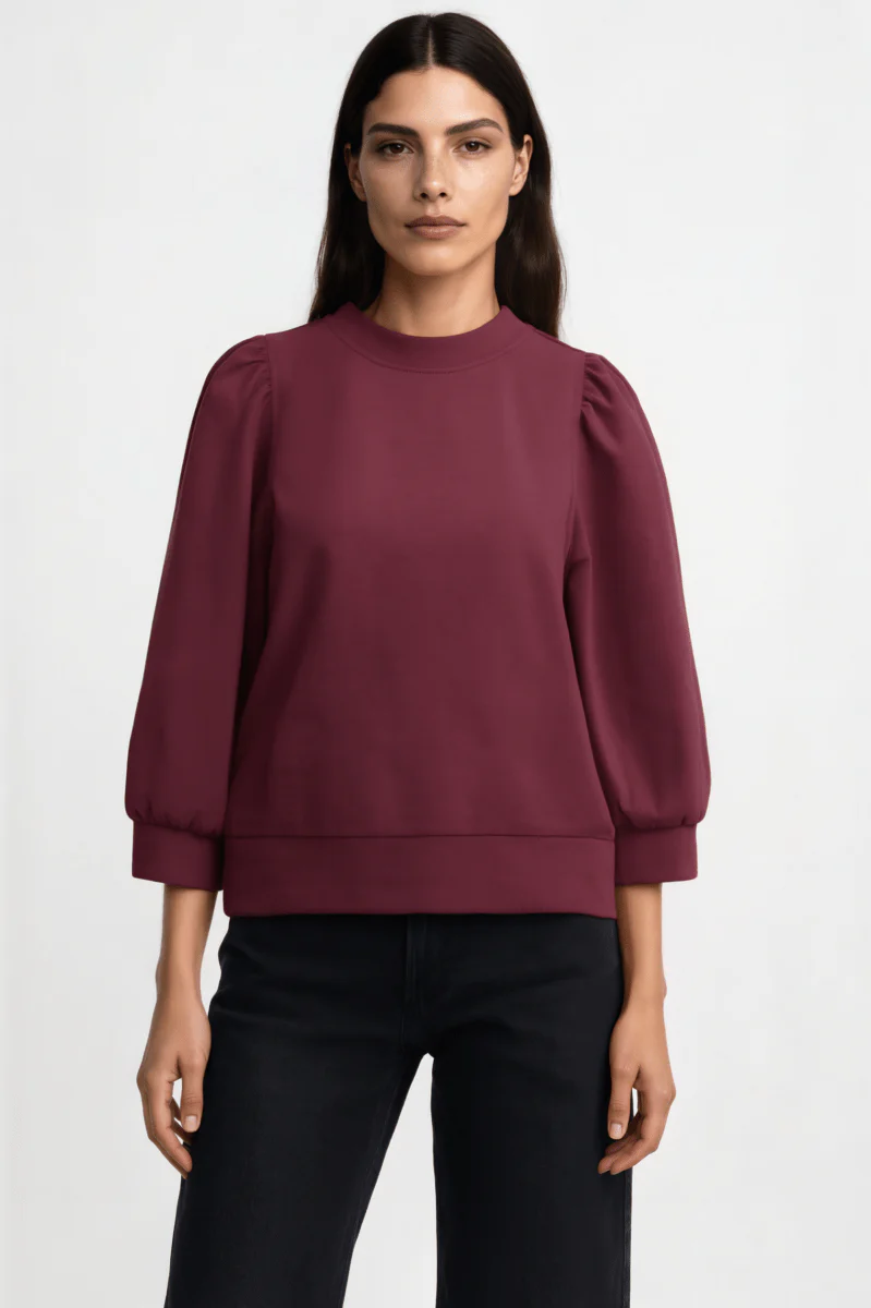 Sweatshirt mit Puffärmeln