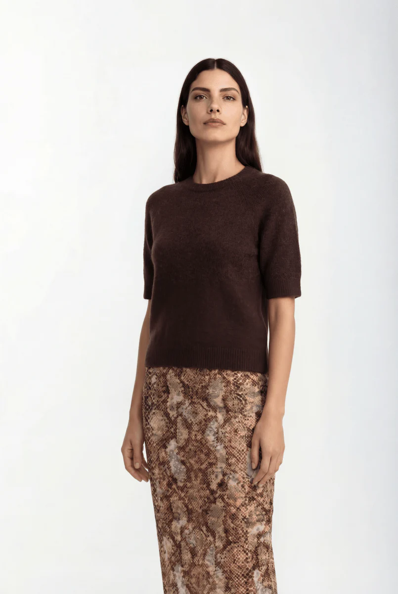 Kurzärmeliger Feinstrickpullover - Image 5