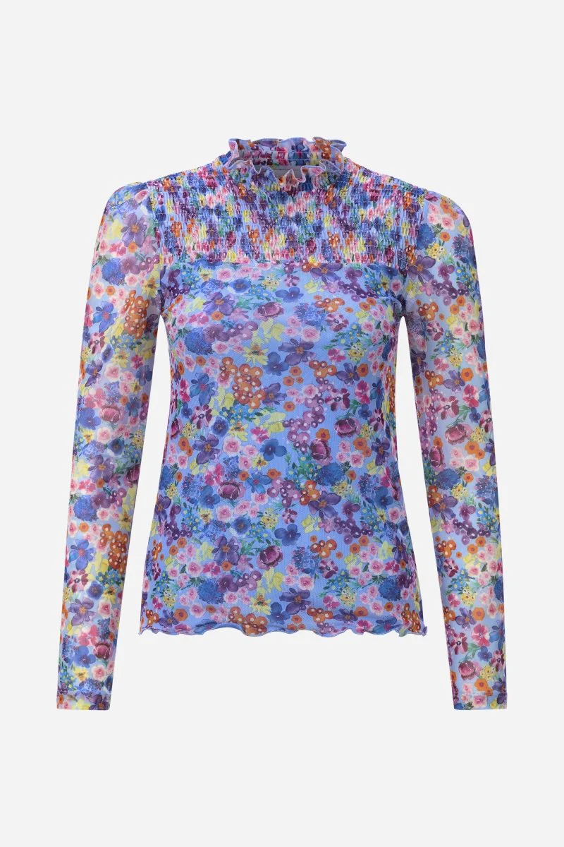 Mesh-Shirt mit Blumenprint - Image 2
