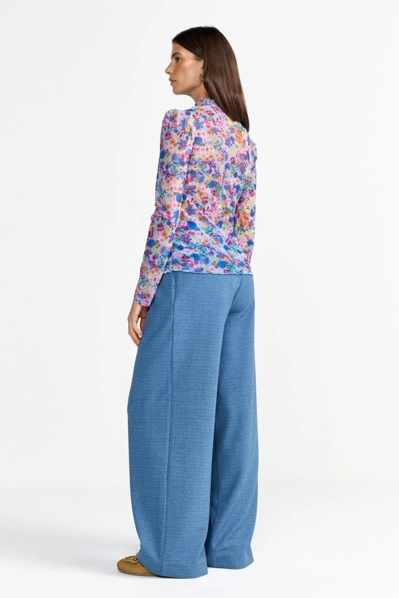 Mesh-Shirt mit Blumenprint - Image 4