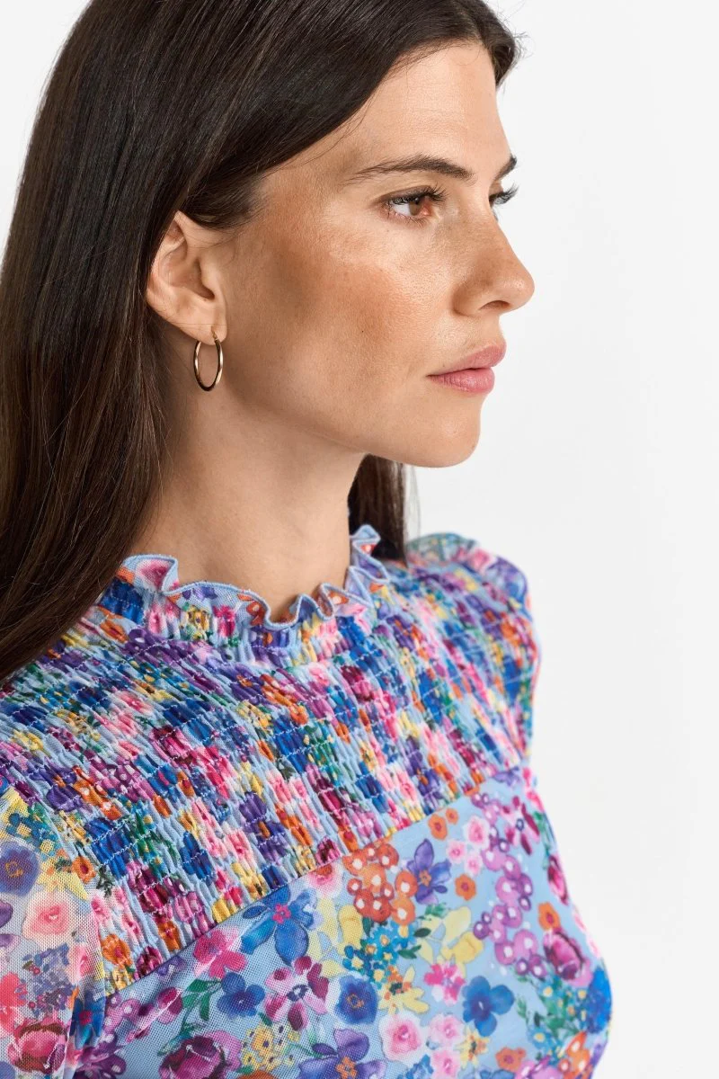 Mesh-Shirt mit Blumenprint - Image 5