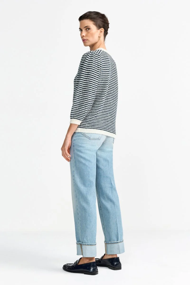 Gestreifter Strickpullover - Image 4