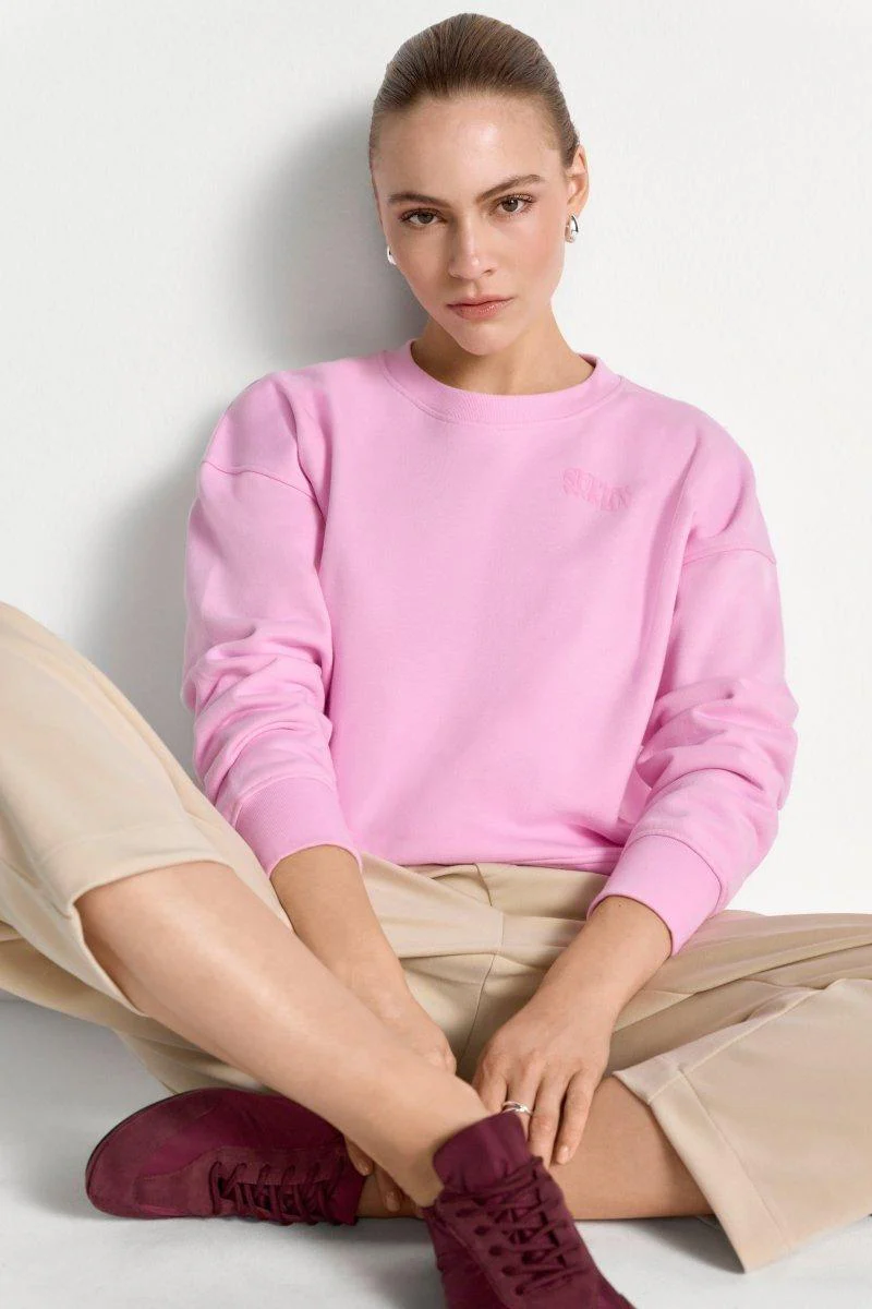 Oversized-Sweater mit Crewneck