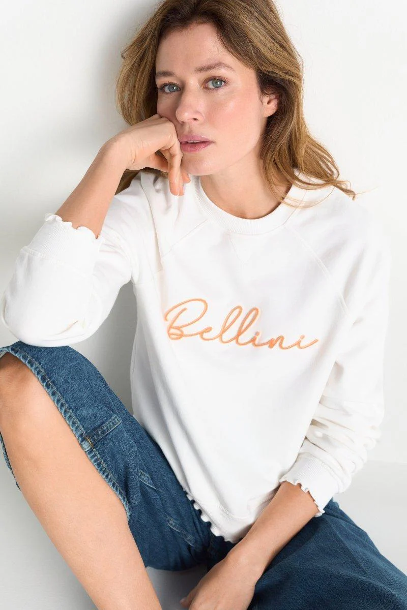 Sweatshirt mit Wellensaum