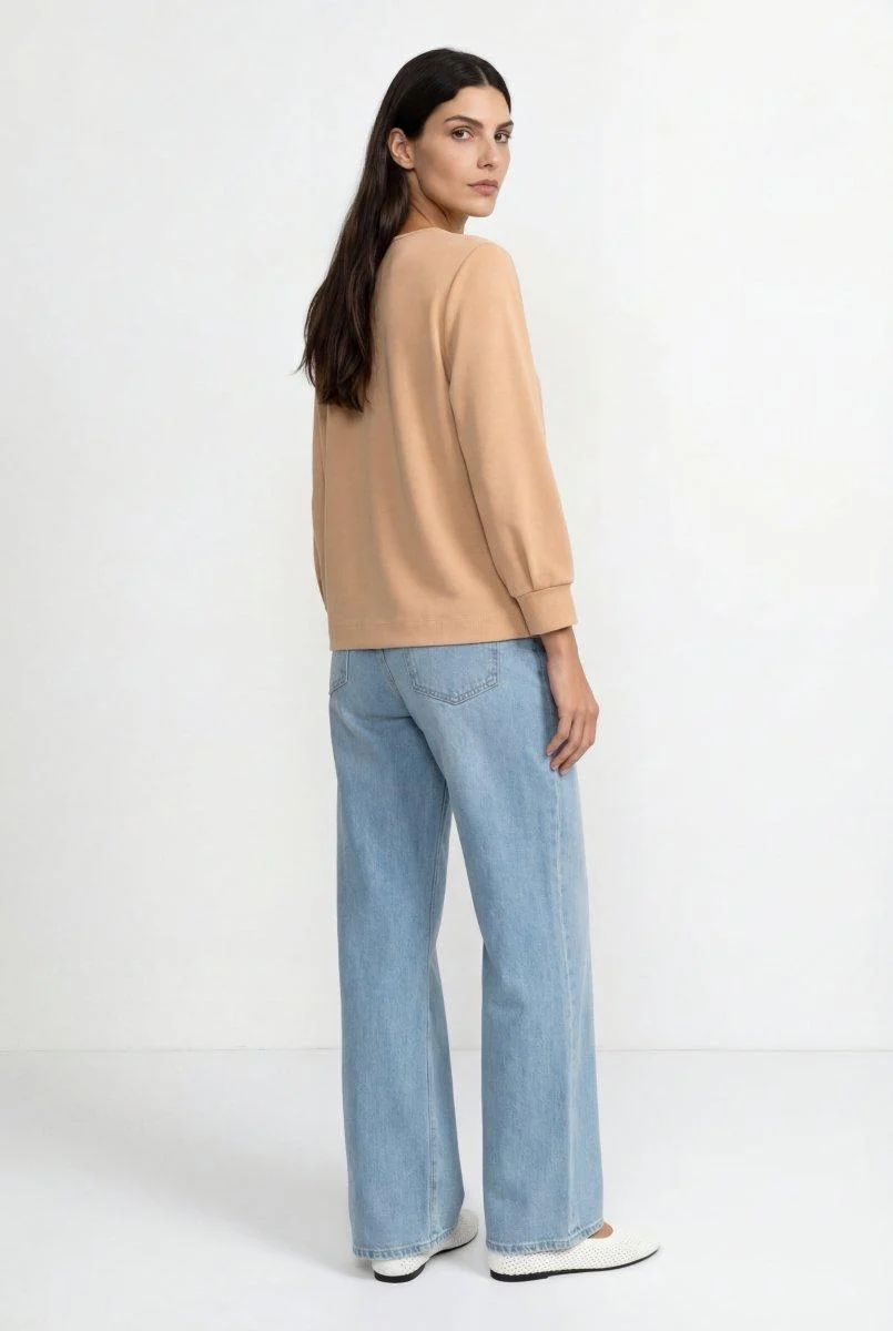 Jersey-Sweatshirt mit Puffärmeln - Image 5