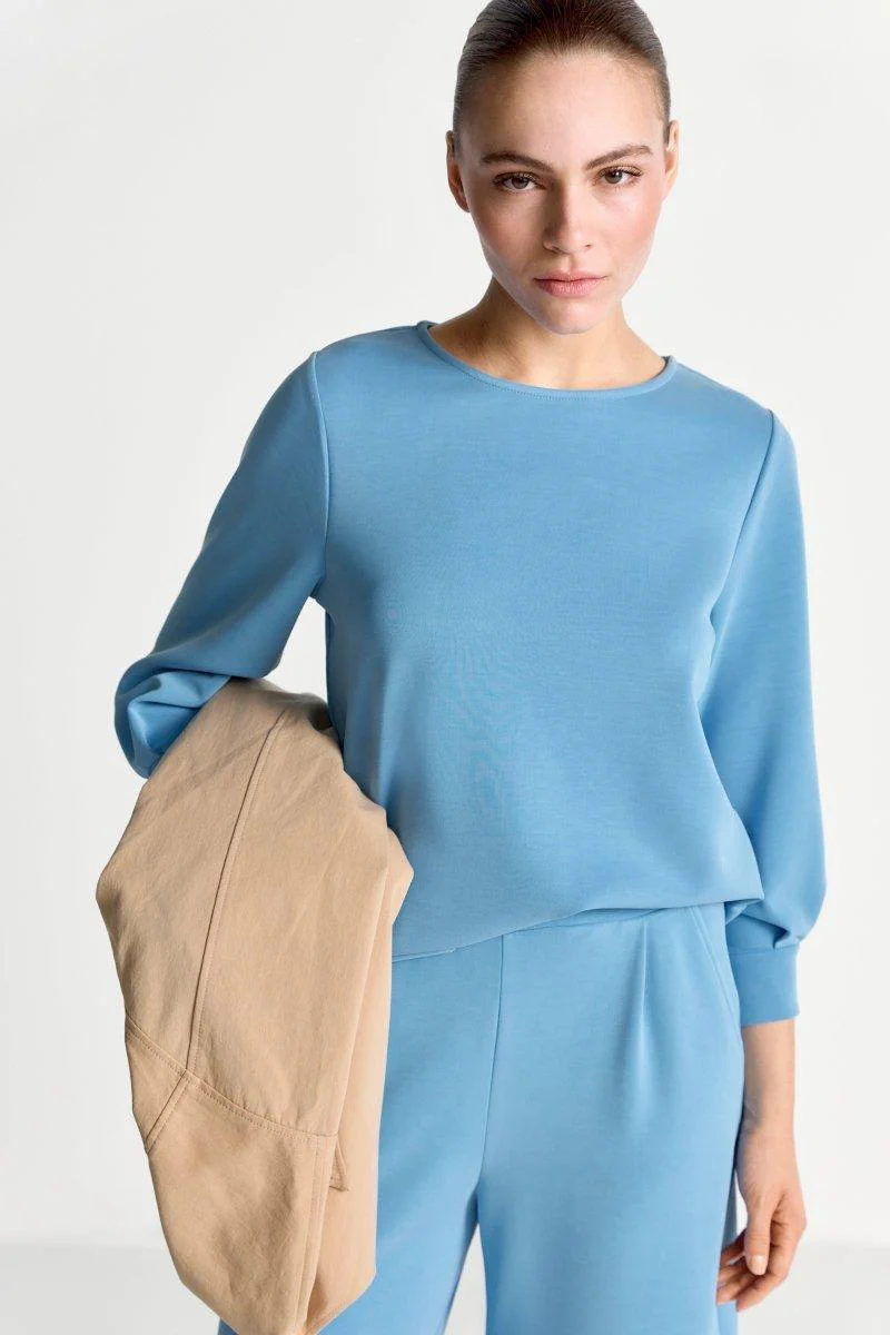 Jersey-Sweatshirt mit Puffärmeln - Image 9