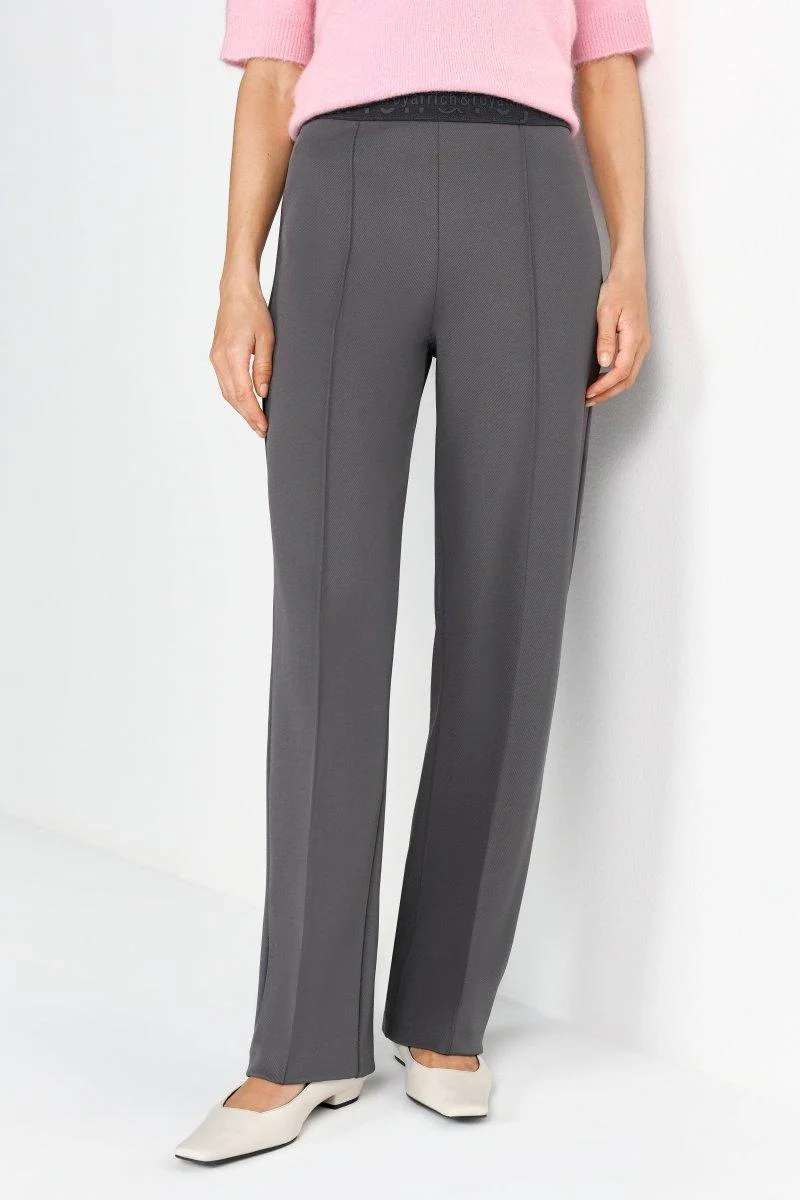 Weite Jerseyhose mit Ziernaht - Image 3