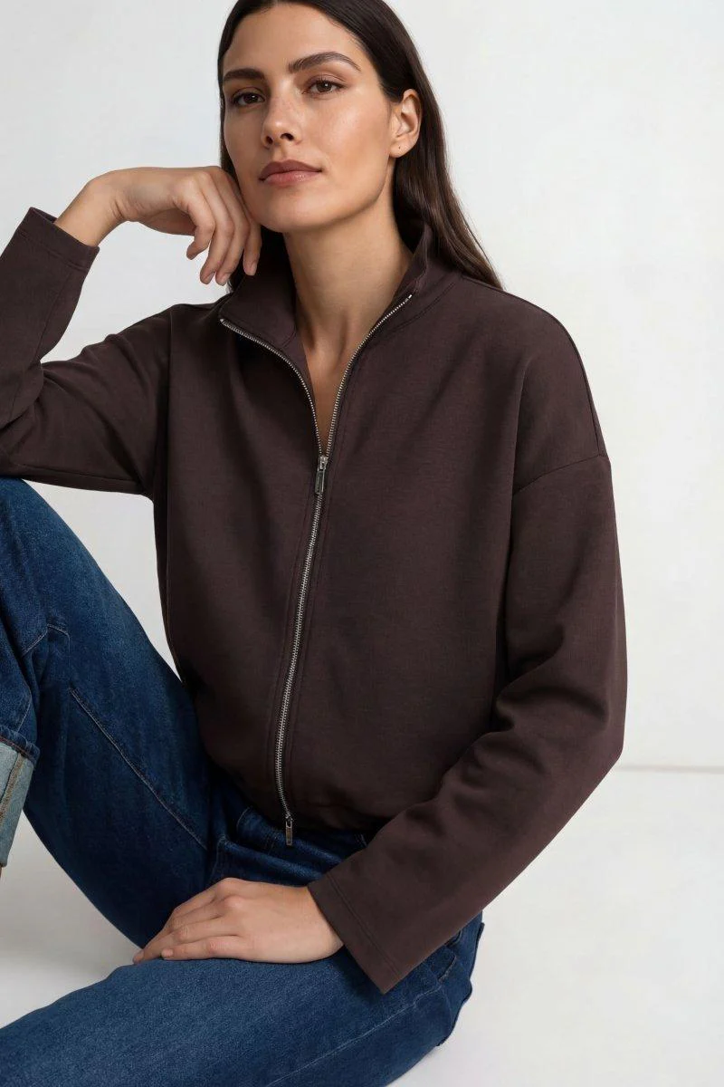 Sweatjacke mit Tunnelzug